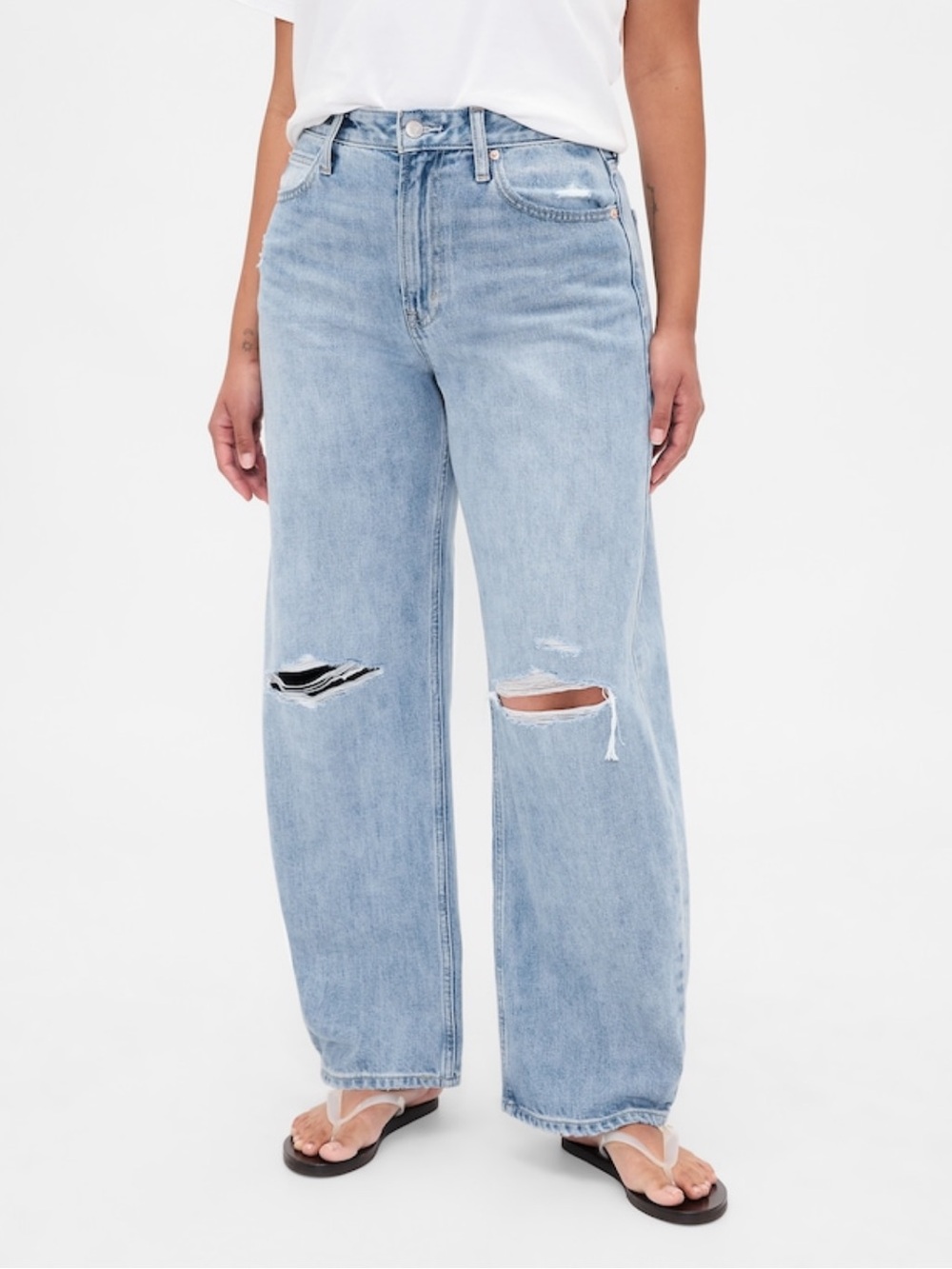 GAP curvy high rise barrel jeans - Picture 2 of 4